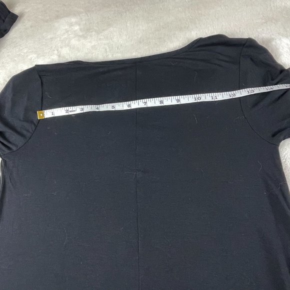 Decree Glitter Sequined Dance All Night Sleep Shirt Womens XS Black 3/4 Sleeve - Picture 10 of 12